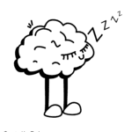 Icône cerveau au repos