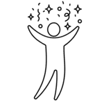 Icône être de joie